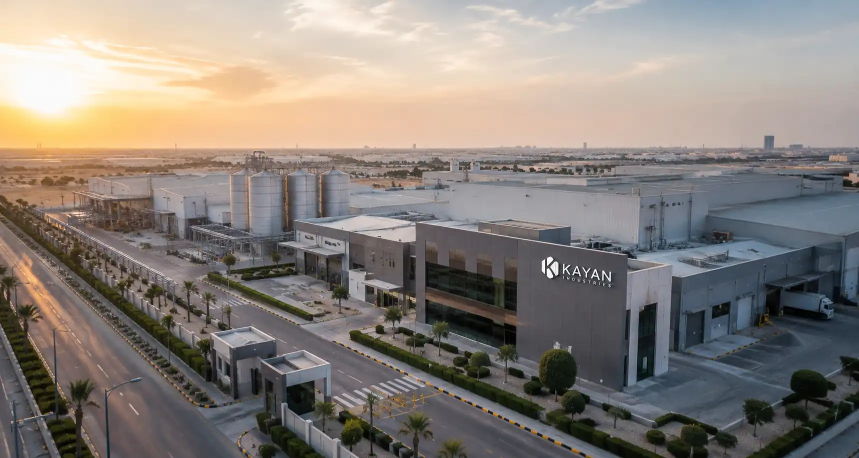 Kayan industrial manufacturing facility representing the company's progressive development