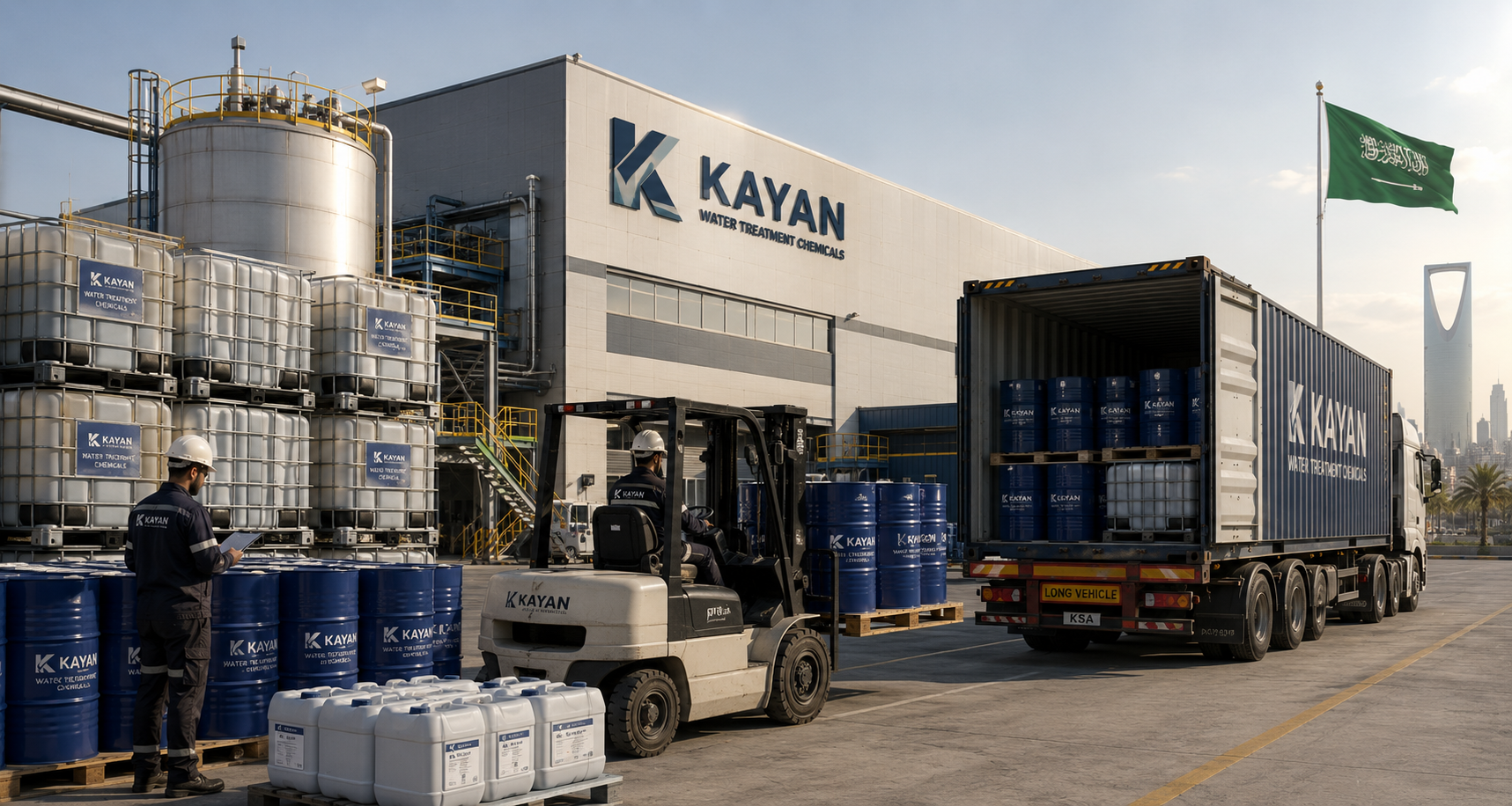 Chemical products prepared for regional distribution from Saudi Arabia